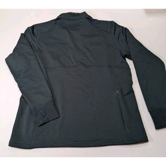 Orvis Waffle Knit Thermal 1/4 Zip Pullover Jacket Mens Size XL Black Outdoor - Picture 8 of 8